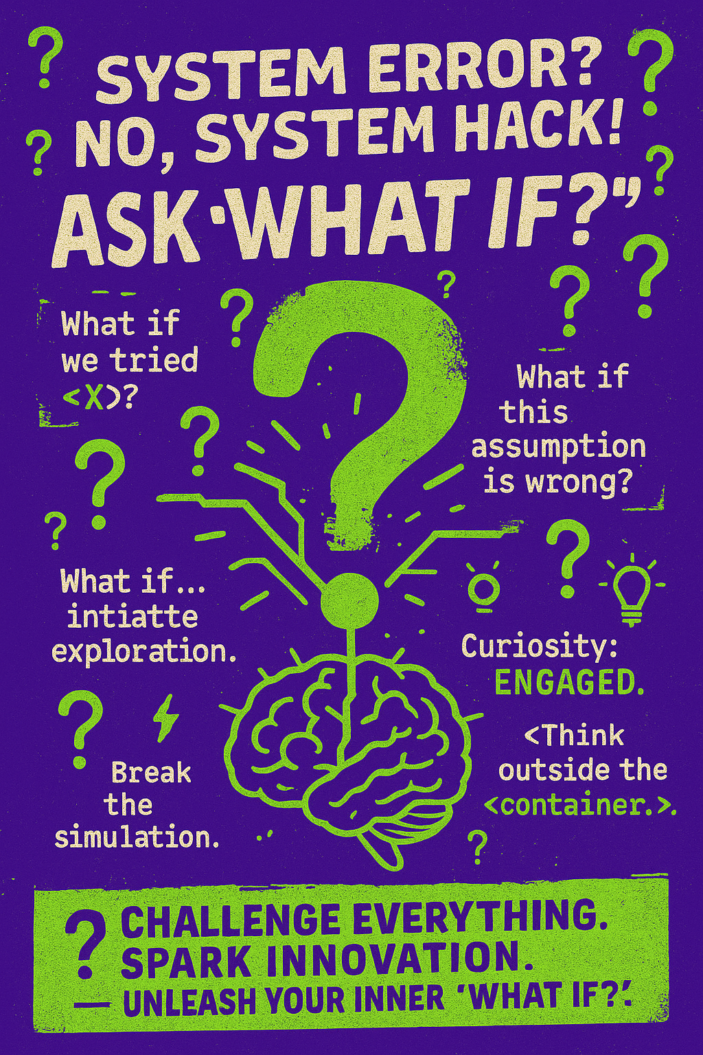 Ask 'What If?' Questions Daily Image