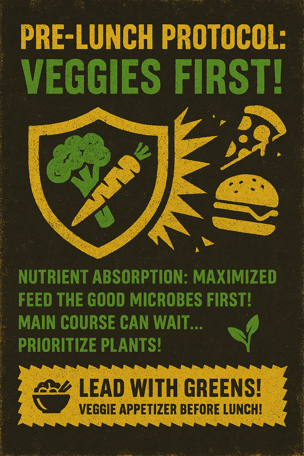 Eat Veggie Appetizer Before Lunch Image