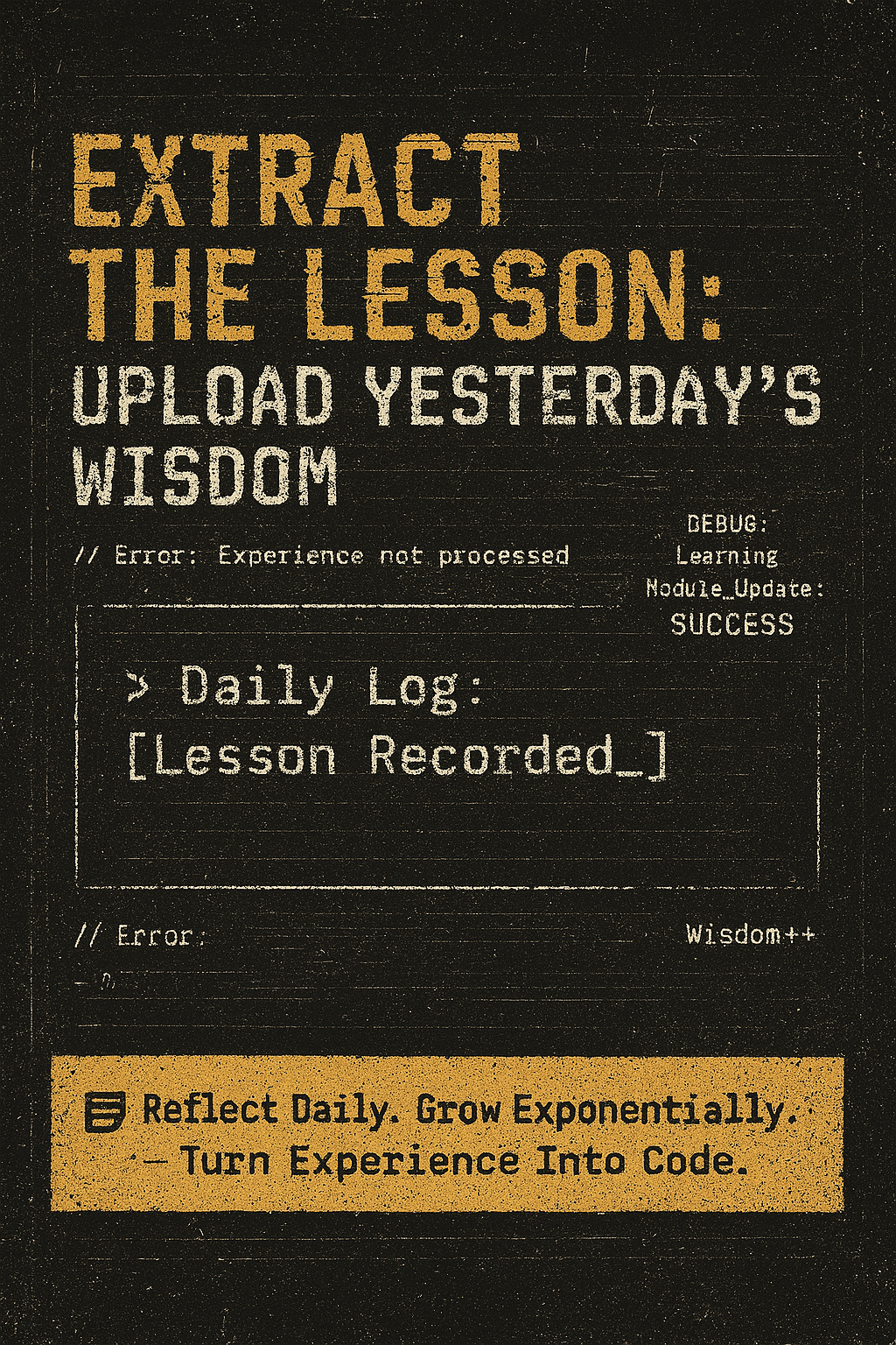 Journal 1 Lesson Learned Daily Image