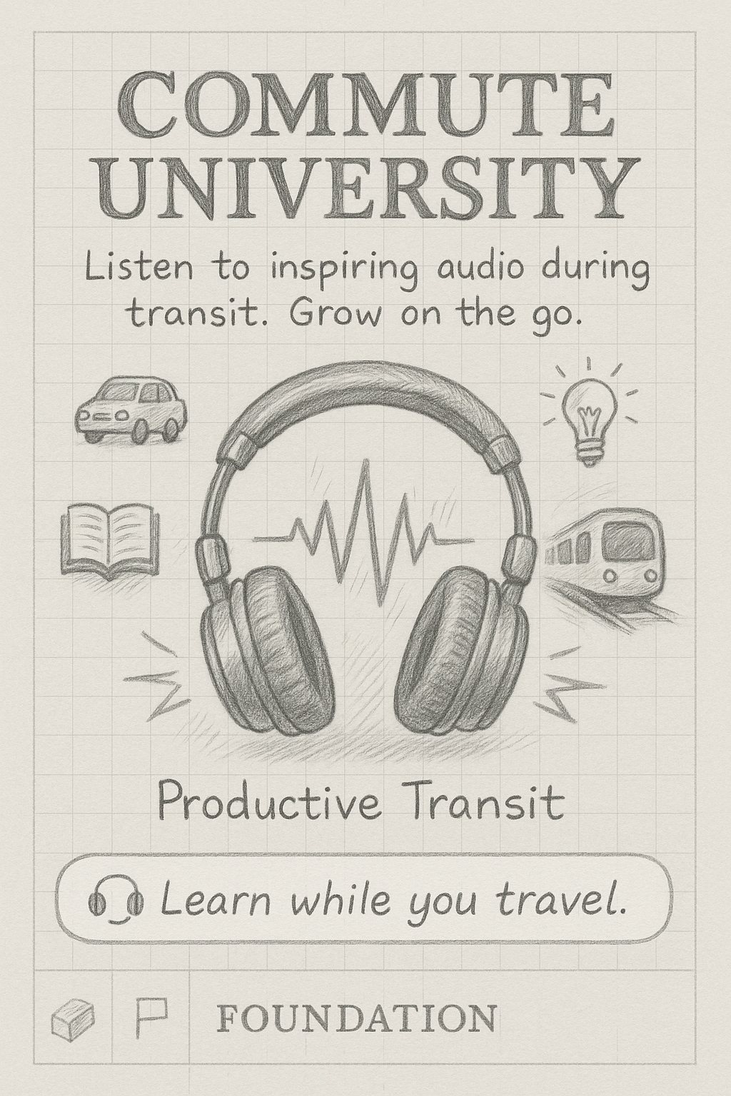 Listen To Uplifting Audio Commuting Image