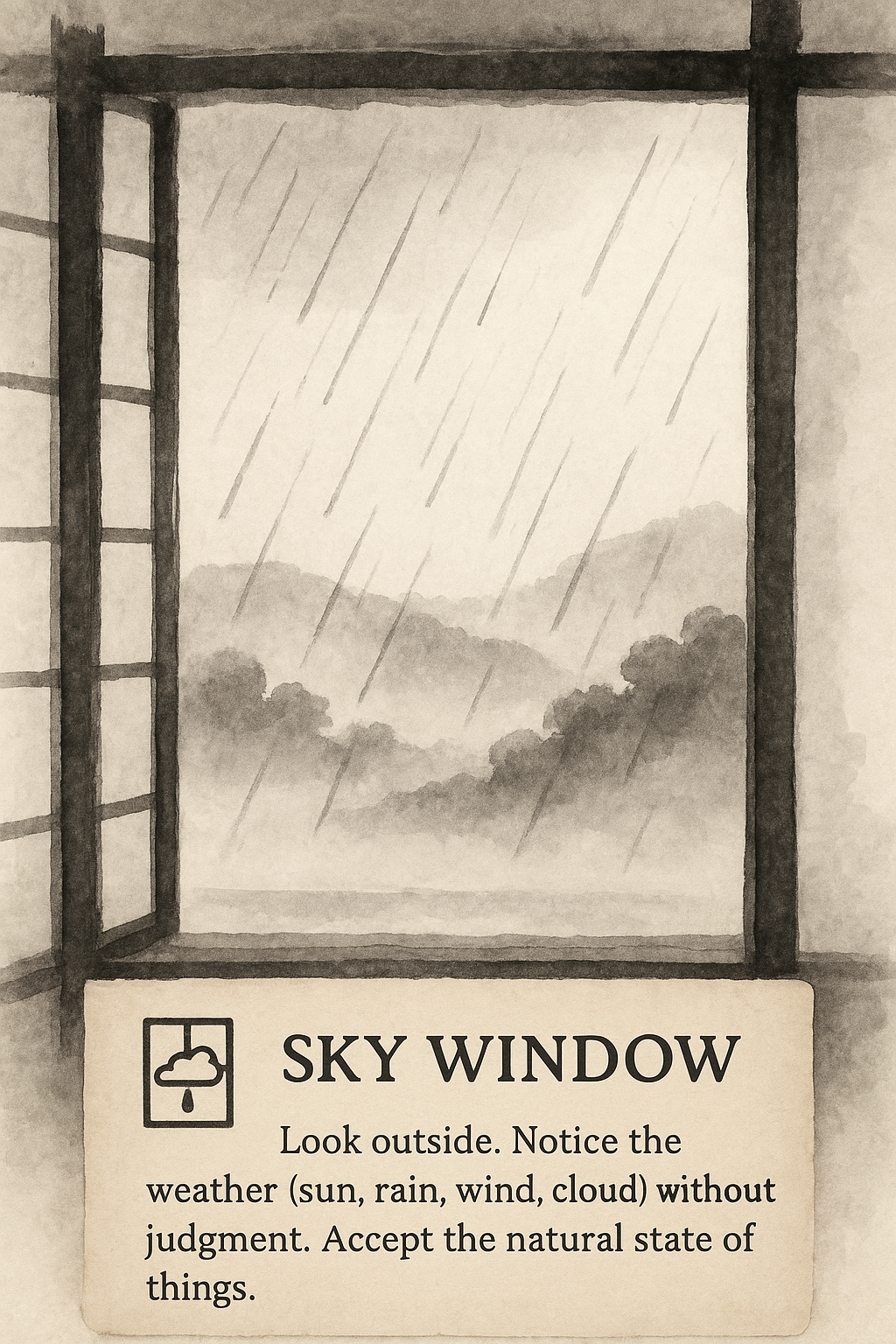 Look Out Window Calmly Image