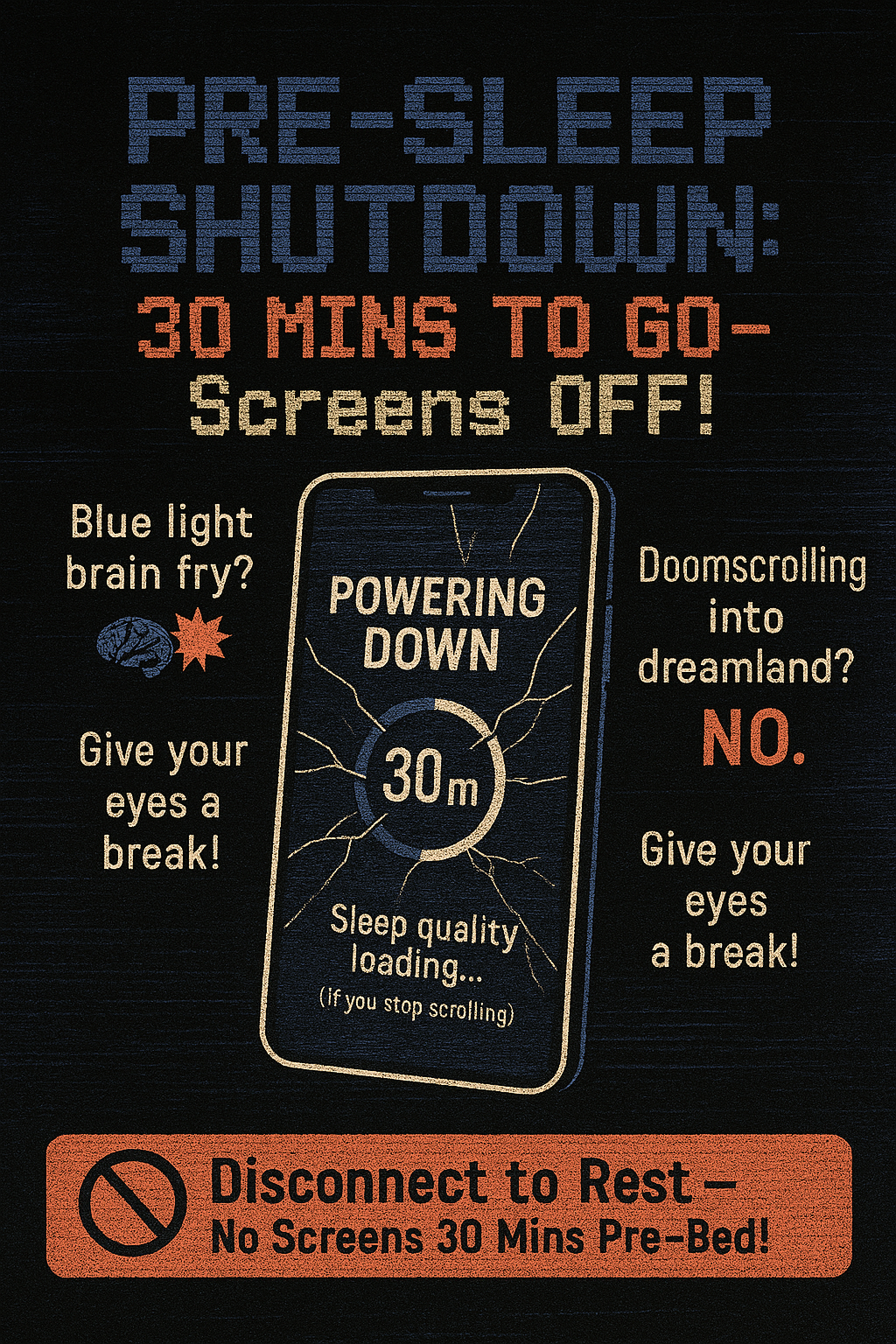 No Screens 30 Mins Before Sleep Image