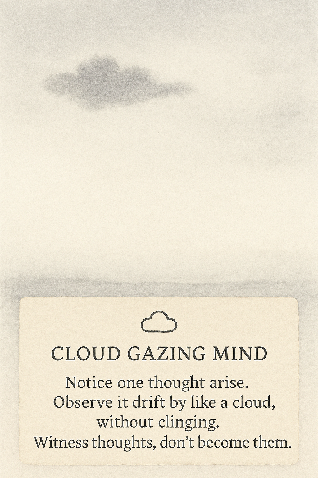 Observe 1 Thought Pass Image