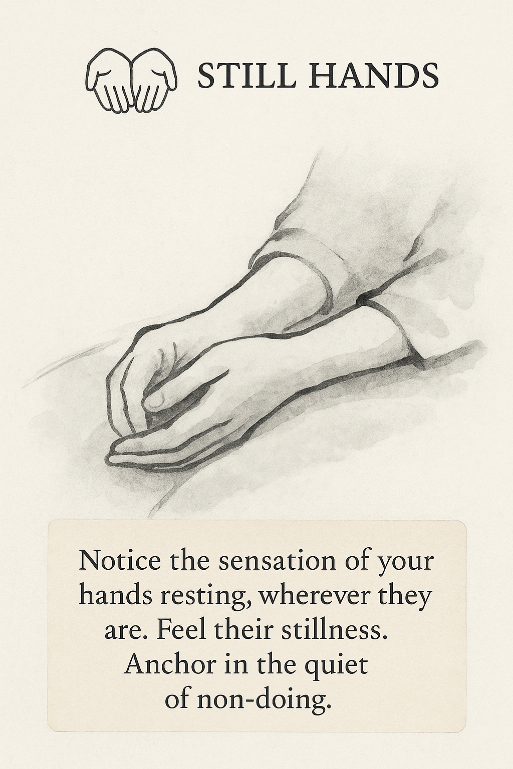 Observe Hands Resting Calmly Image