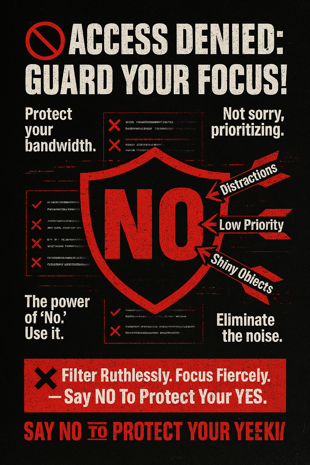 Say No To Non-Essentials Weekly Image