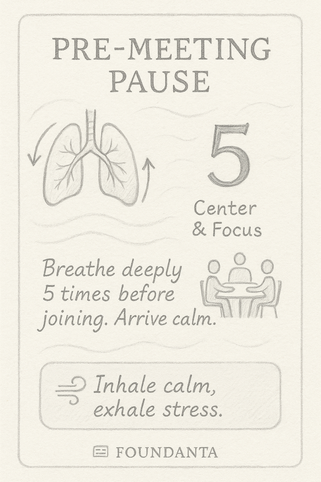 Take 5 Deep Breaths Before Meetings Image