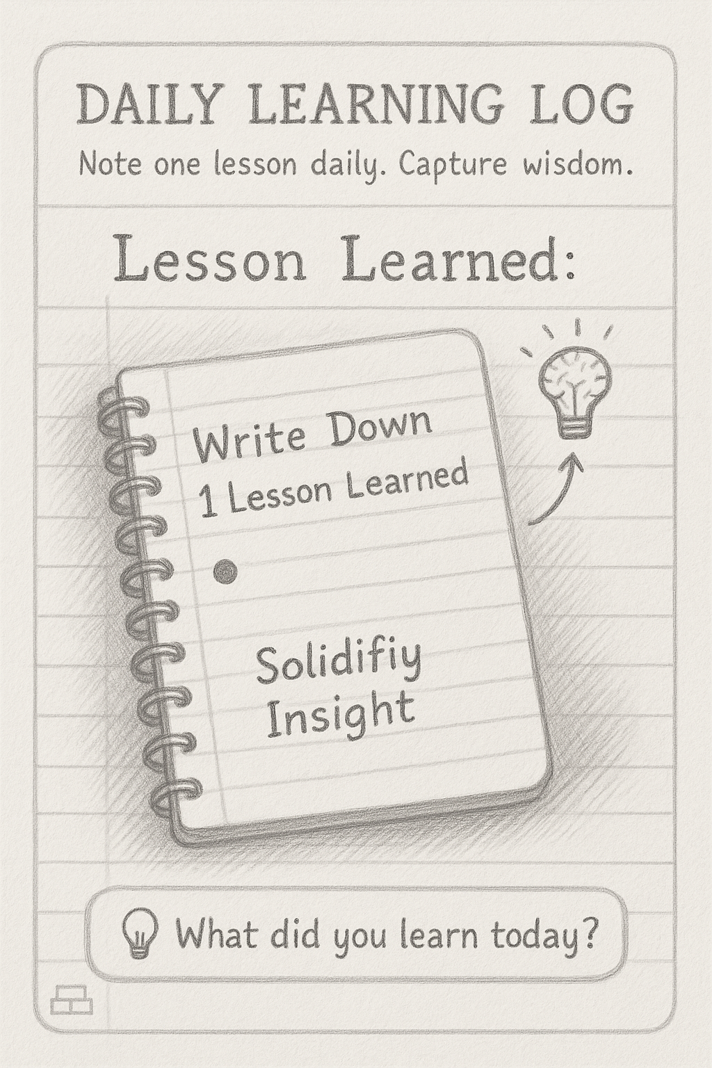 Write Down 1 Lesson Learned Image