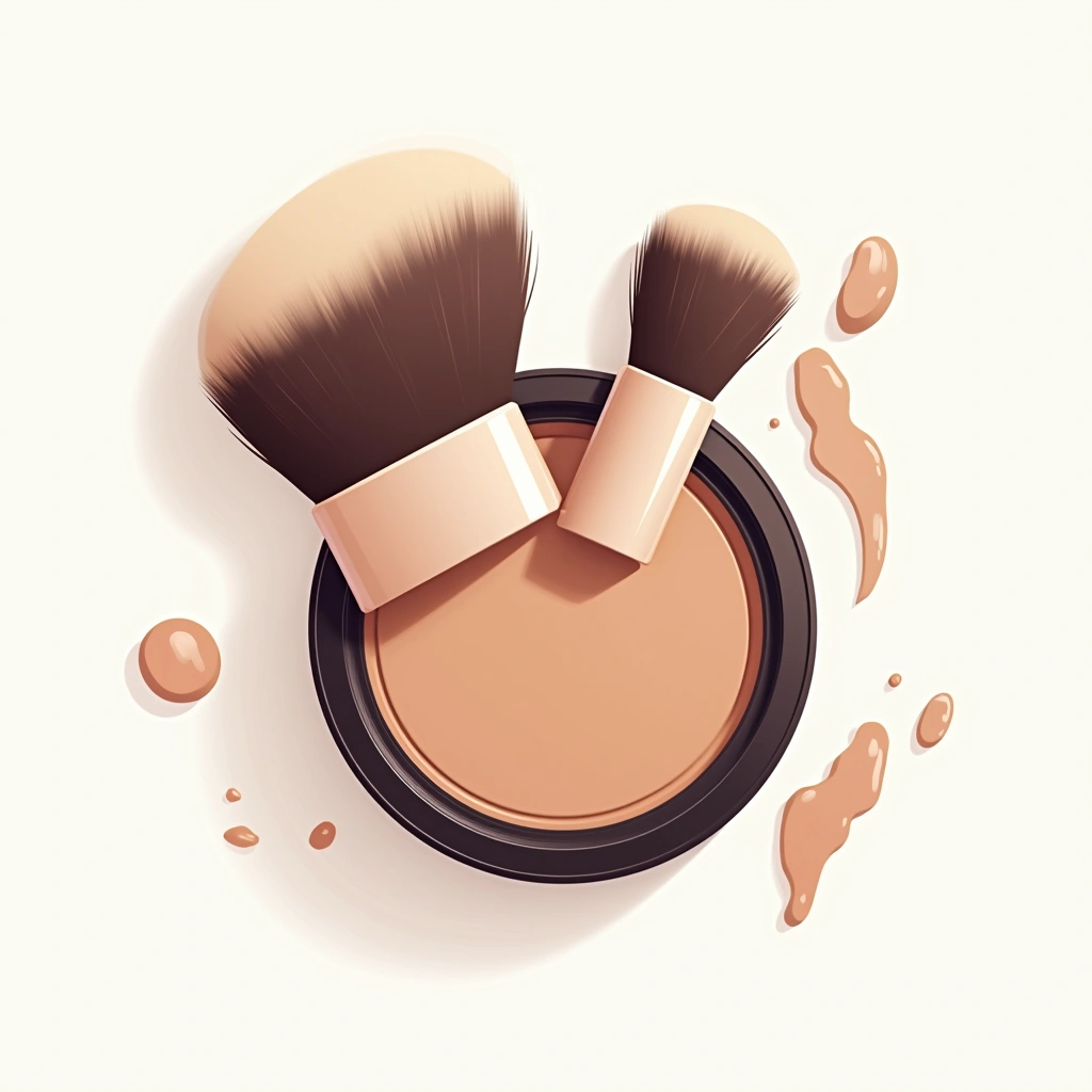 Contouring makeup application Image
