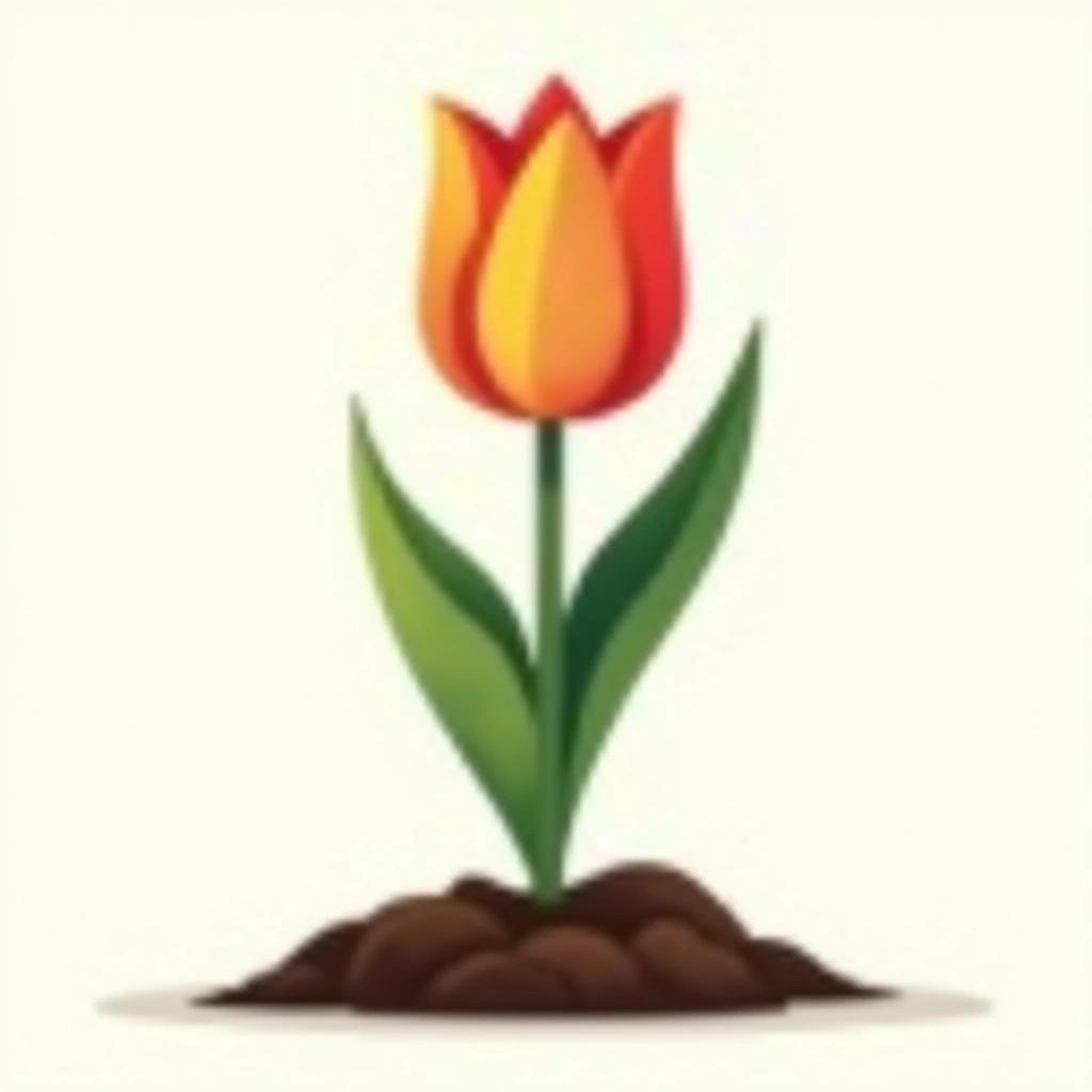 Gardening with tulips Image